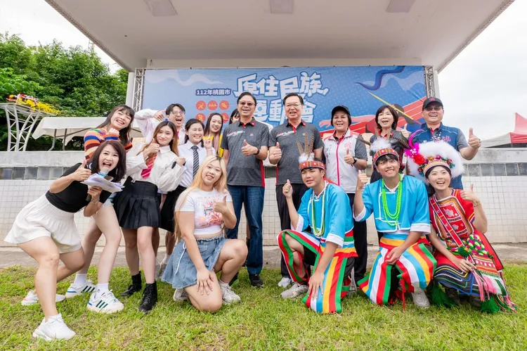 張善政到場為選手們加油打氣。桃園市府提供