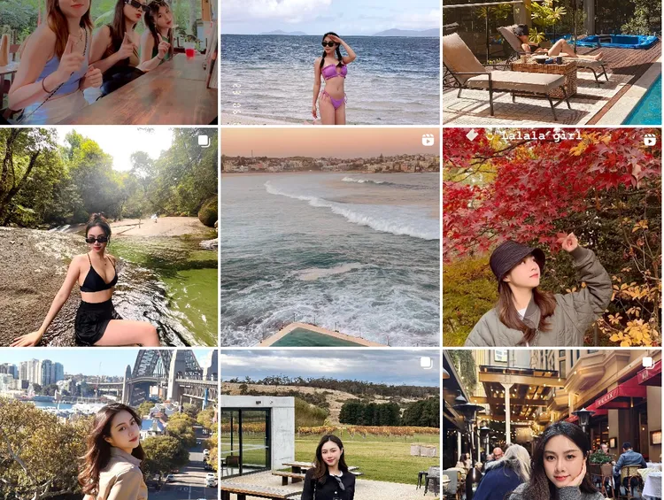 她常在IG分享旅遊美食照片。翻攝雷欣蕙IG/ luweexxi