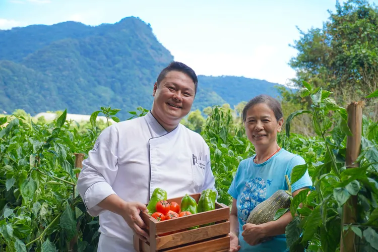 太魯閣晶英酒店攜手在地農場，共同縮短食物里程達成環境友善目標。晶華提供