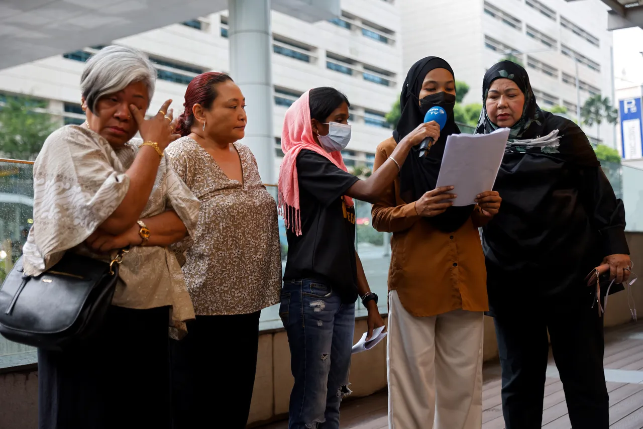 新加坡死刑犯家属呼吁政府停止执行死刑。路透社