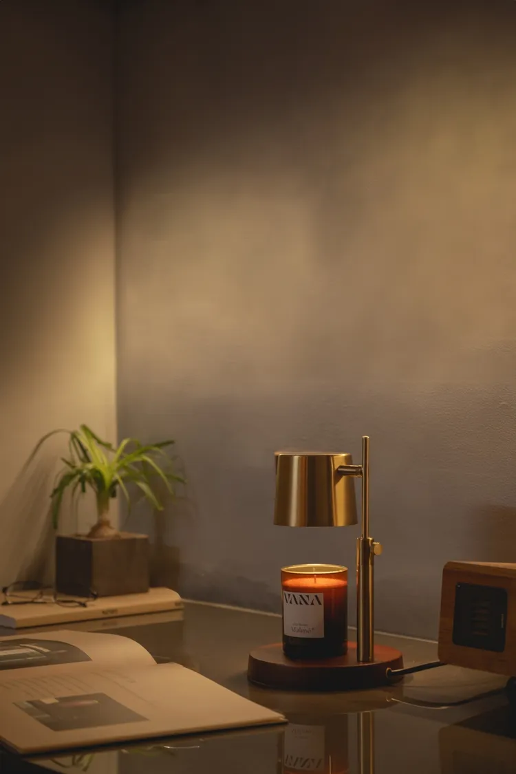 Fika No.27 升降款香氛暖燈#復古黃銅，2990元。品牌提供