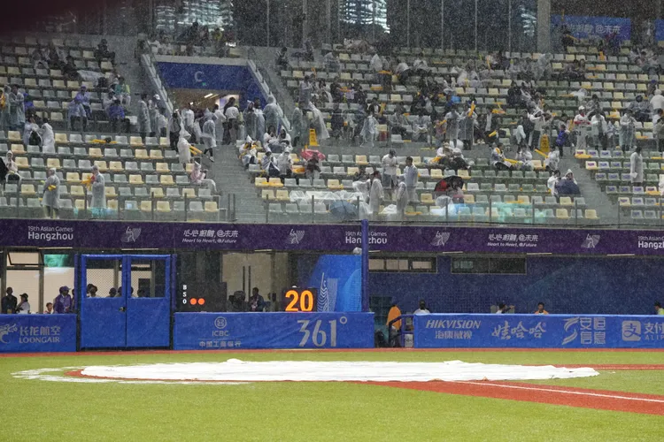 比賽因雨提前結束。中華奧會