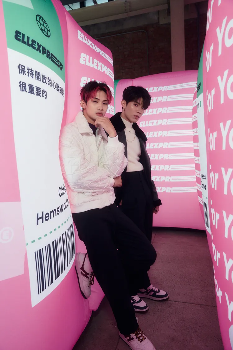 FEniX夏浦洋&陳峻廷出席ELLExpress好事快遞展覽記者會。品牌提供