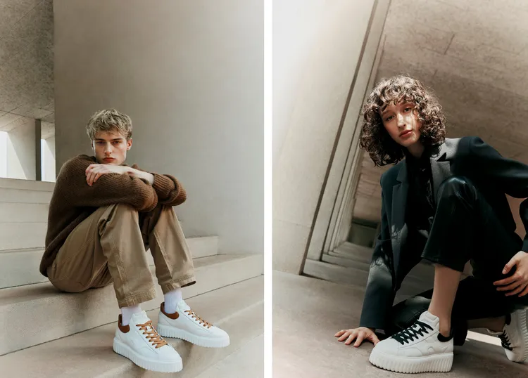 H-STRIPES系列雖主打男女同款 ，但在人體工學機能與需求上，仍講究細節差異，例如：女鞋的鞋底高度比男鞋高約0.8 CM