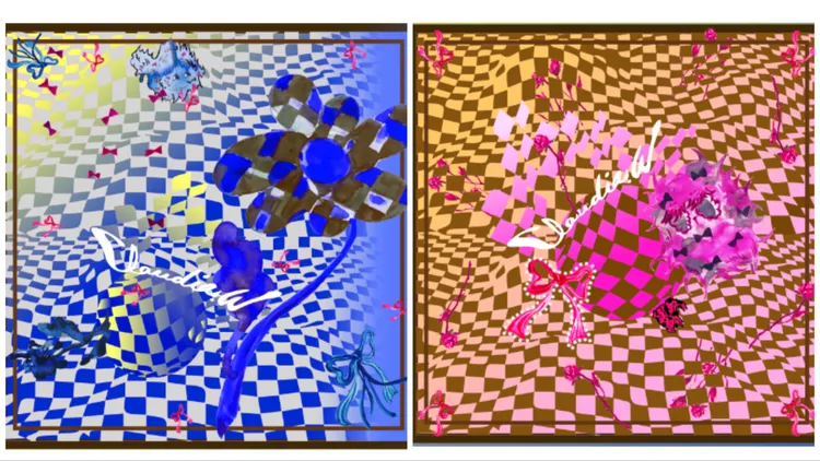 Claudia Wang 2024春夏推出2款全新圖案設計的絲巾。品牌提供