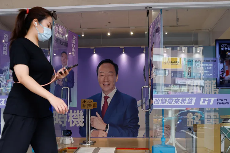 郭台銘競選總部。路透社