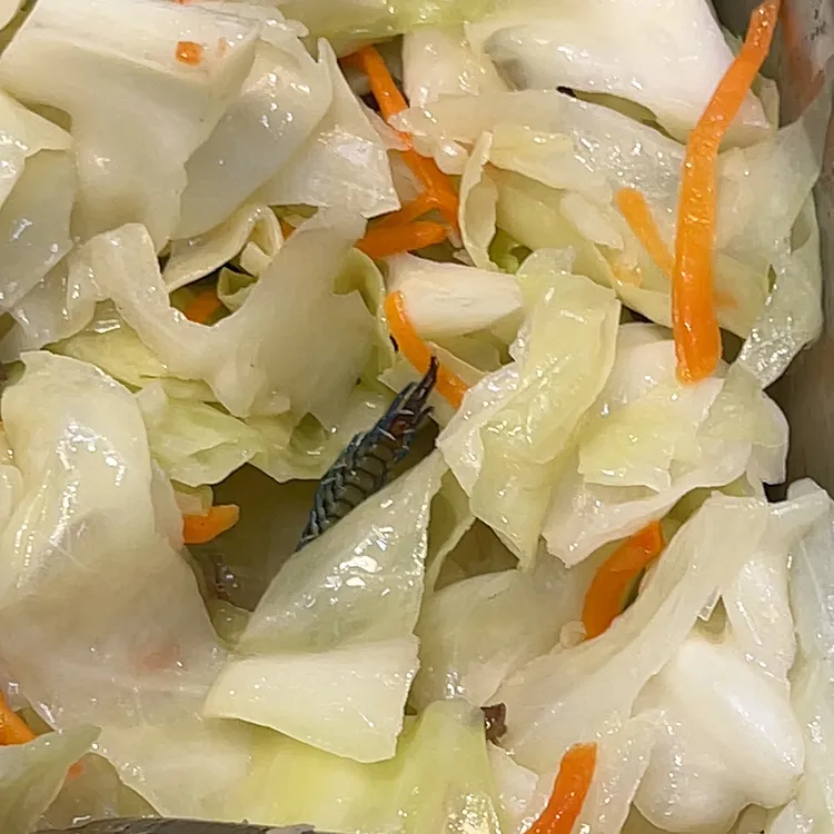 以為是大蝦！學生夾起高麗菜傻眼：是蜈蚣。翻攝自黑特南女