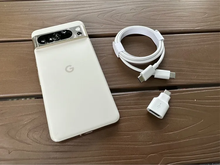 Pixel 8 Pro主機＋配件。陳怡文攝