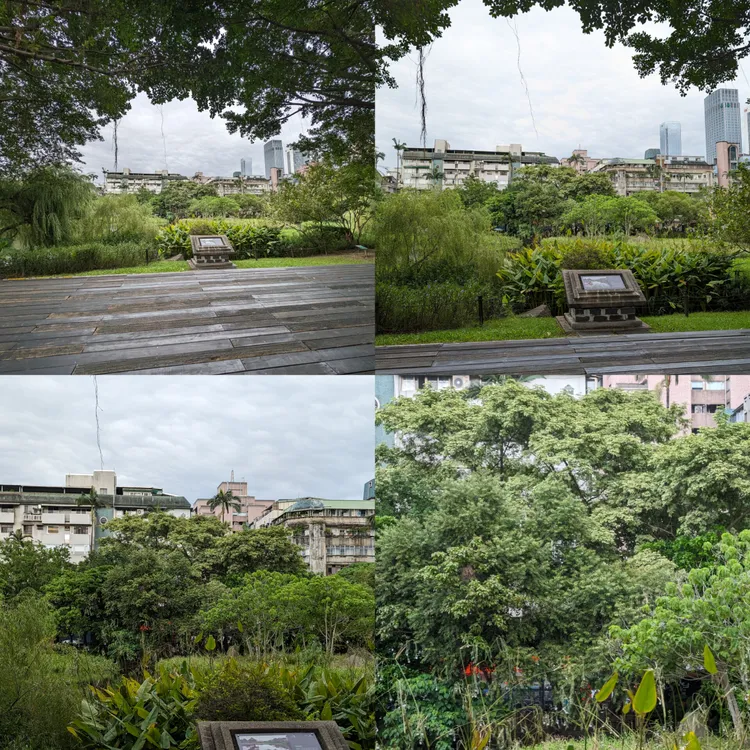 Pixel 8 Pro白天攝影倍數狀況，左上為0.5倍，右上為1倍，左下為2倍，右下為5倍。陳怡文攝