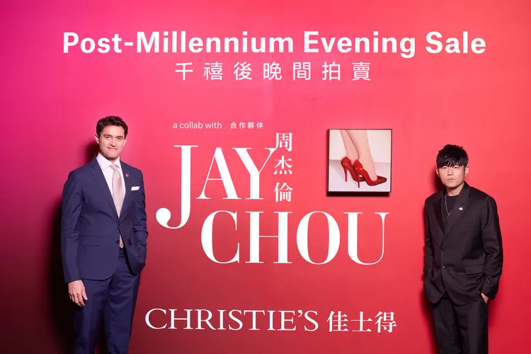 佳士得亞洲區總裁龐智鋒與周杰倫同框。杰威爾提供