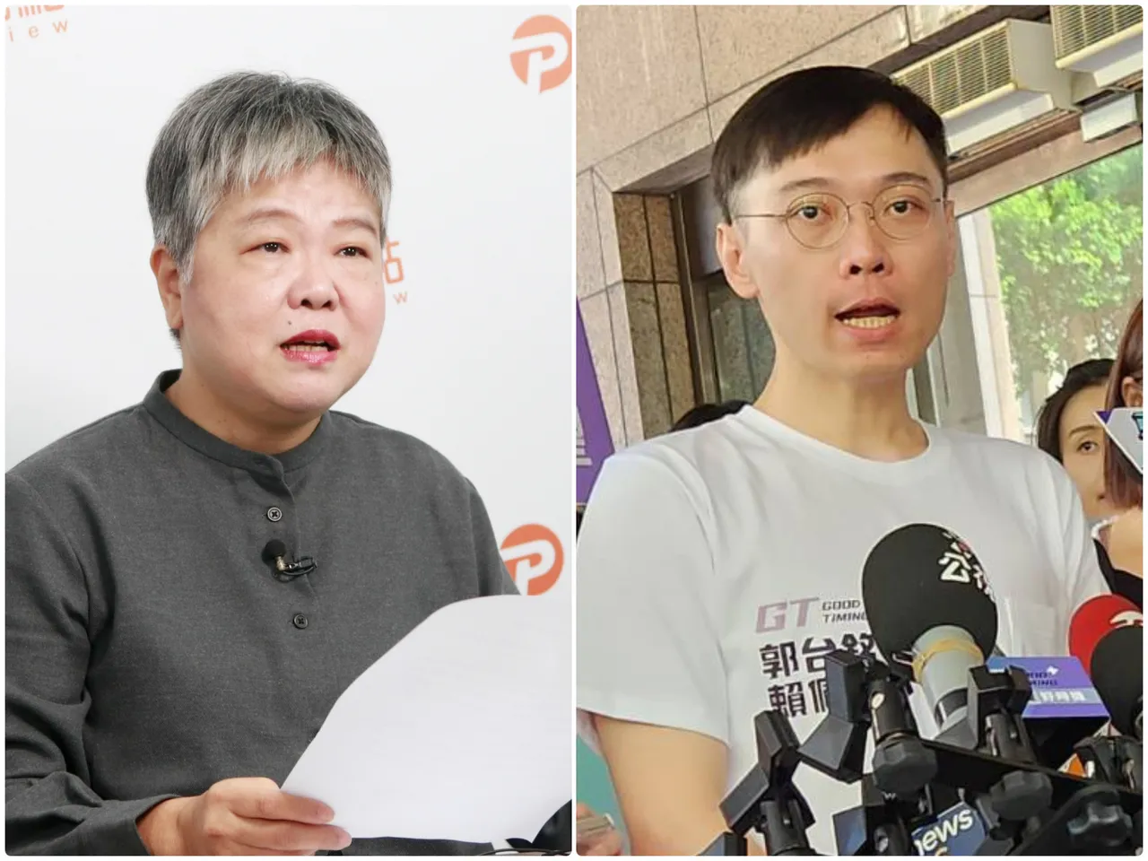 黃士修今天於節目直播前21分鐘簡訊告知無法出席,惹火主持人黃光芹。(左,觀點芹爆戰提供;右,資料照)