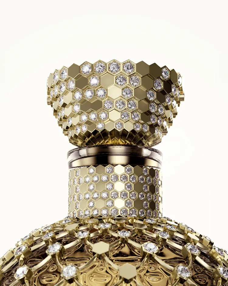 CHAUMET為嬌蘭打造的宮廷花束蜂印瓶。品牌提供