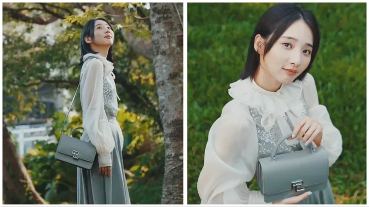 李沐甜美空靈的青春氣息演繹包款。品牌提供