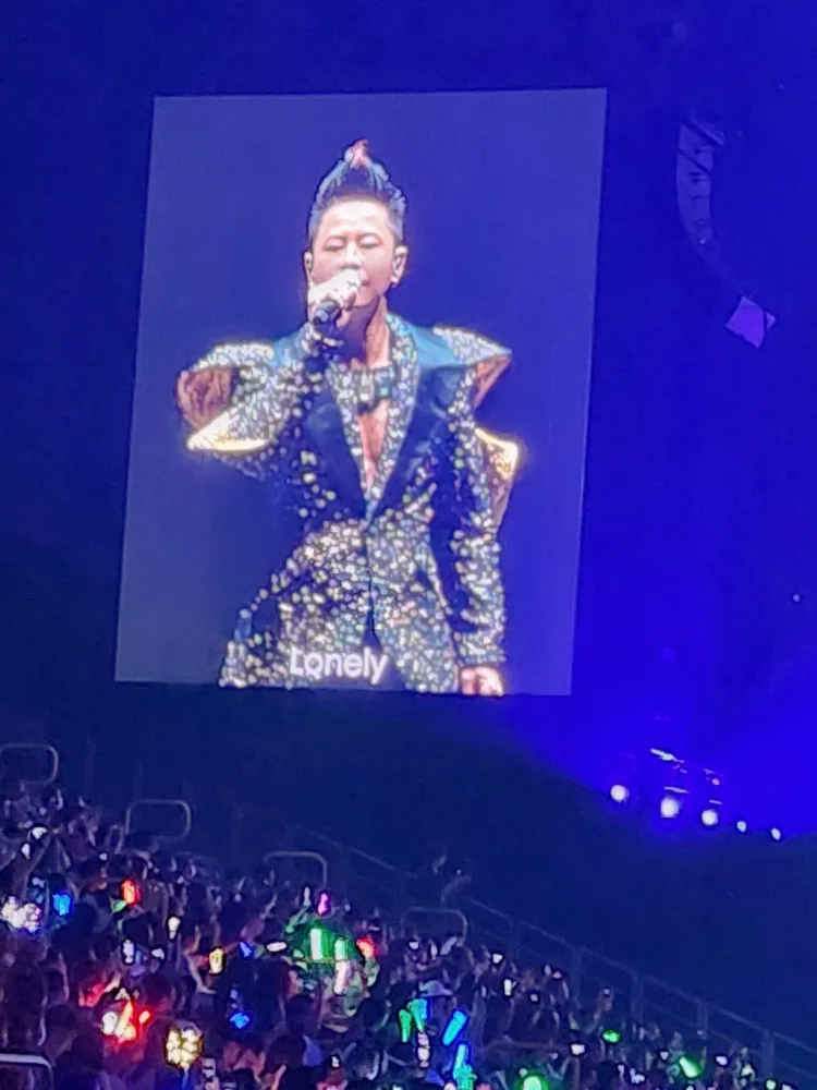 陳美鳳與友人搭高鐵南下高雄看香港殿堂級唱跳組合「草蜢」演唱會。翻攝《陳美鳳 MeiFen》粉絲頁