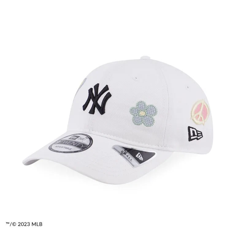 9TWENTY SMALL BOTANICAL WOMEN紐約洋基白，1380元。品牌提供