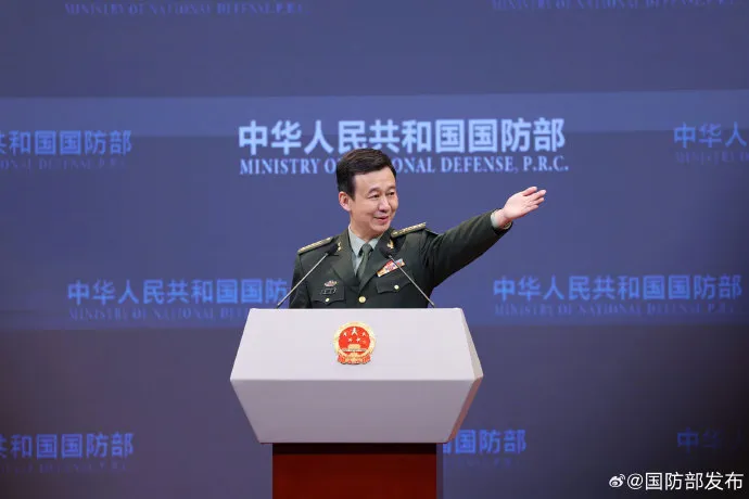 中國國防部發言人吳謙。翻攝中國國防部微博
