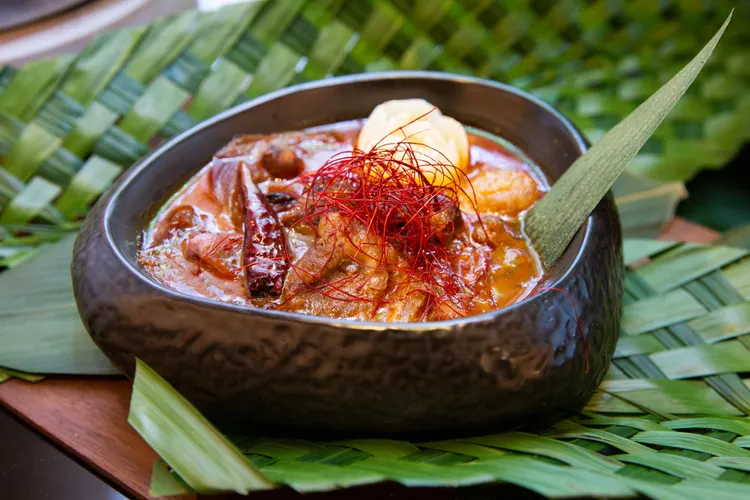 主餐「主廚招牌瑪莎曼風味美國蛇河農場紐約客牛排」。台北萬豪酒店提供