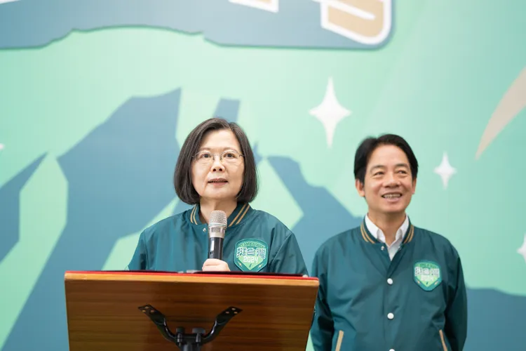 蔡英文誇賴清德是所有候選人中最適合帶領台灣往前走的人選。賴辦提供