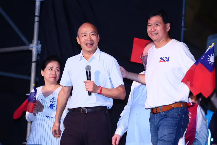 韓國瑜表示侯友宜其實背了很久黑鍋。彭欣偉攝