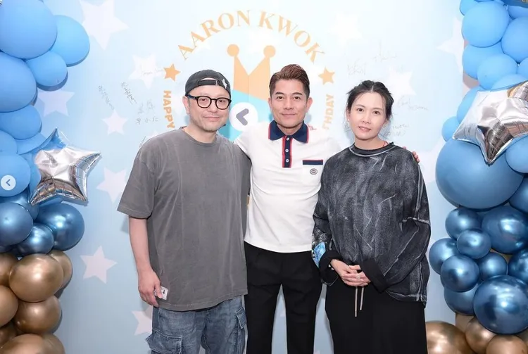 邱淑貞與老公沈嘉偉一起出席郭富城生日趴。翻攝郭富城經紀人小美IG