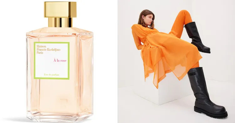 微風信義週年慶獨家推薦：Maison Francis Kurkdjian À la rose 愛戀玫瑰淡香精200ml/推薦價 $14,000。Onitsuka TigerNANKYOKU TIGER BOOT $19,480 (圖右)