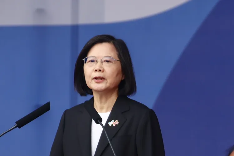 蔡英文發表任內最後一次國慶談話。林林攝