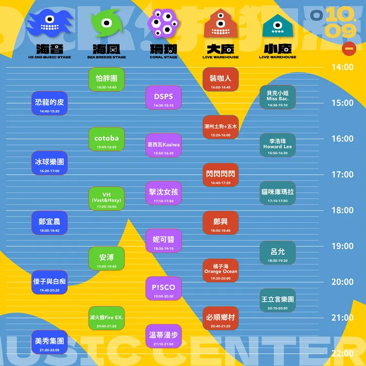 1009節目表。高流提供