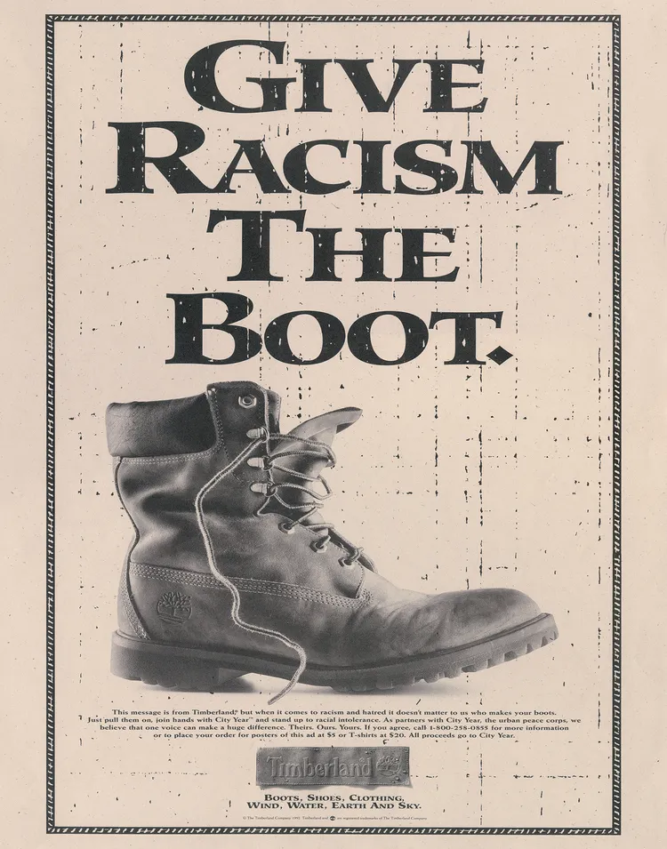 Timberland黃靴歷史廣告。品牌提供