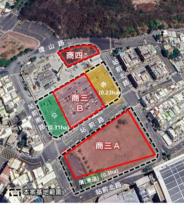 「左營高鐵科技之心公辦都更案」位於左營高鐵後站，總投資額上看175億元。高市府提供