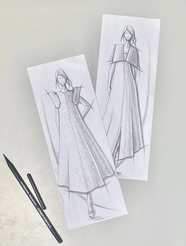 禮服設計草圖。品牌提供