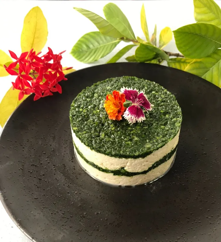 韻藏中餐廳招牌菜色-小蔥豆腐。韻藏提供