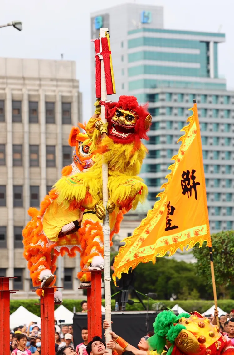 傳統藝術中心表演結合18種不同風格的舞獅主題。彭欣偉攝
