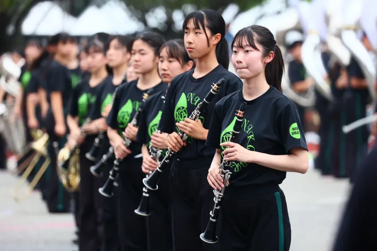 日本東京農業大學第二高校學生昨晚抵台，今也到場彩排。彭欣偉攝
