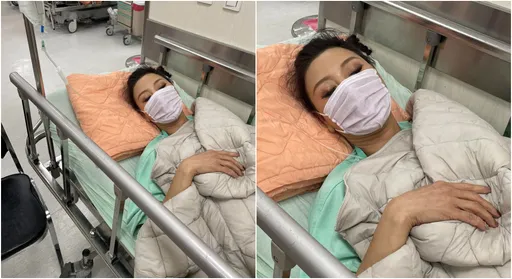 楊繡惠送急診!虛弱躺床照曝光 痛到全身飆汗