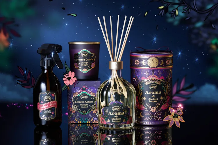 星熠幻境之物香氛噴霧100ml／680元、300ml／980元；香氛蠟燭180g／2280元；典藏擴香組450ml／3280元。品牌提供