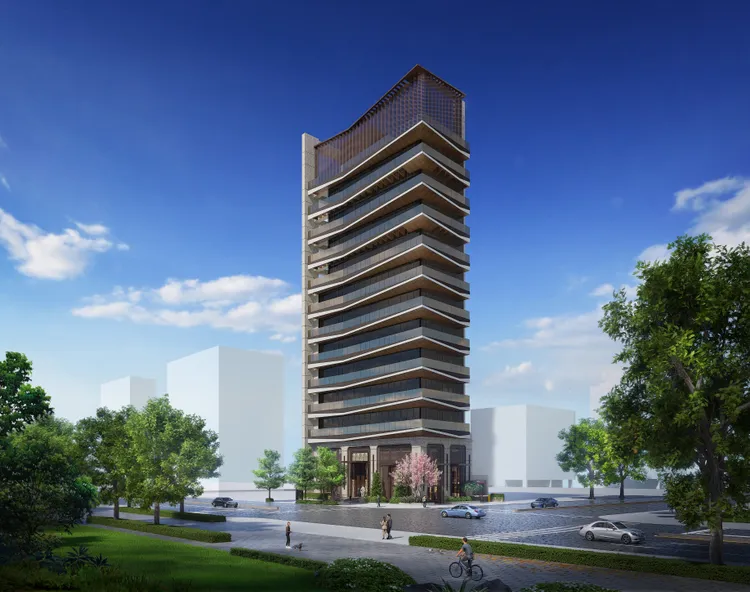 郡都集團企業總部正對凹子底森林公園，屬高雄豪宅指標農16特區最為精華區。郡都集團提供