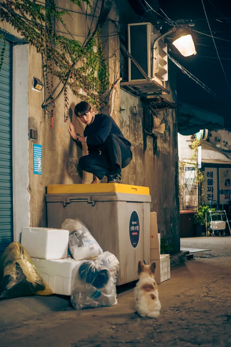 車銀優劇中很怕狗，但不敢跟別人說。friDay影音提供