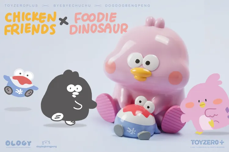 夢幻組合聯名第三彈！奧樂雞 x 吃貨恐龍刨冰款新登場。業者提供
