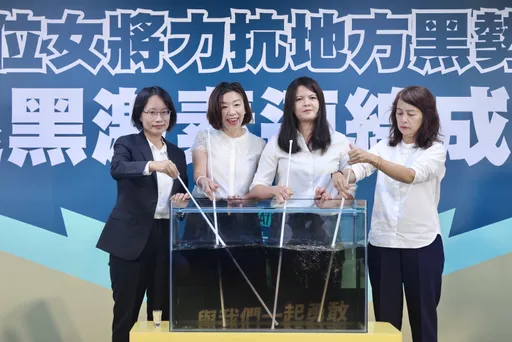 民進黨4女力「當眾倒清潔劑進黑水缸狂攪」　畫面曝光！背後用意酸爆了