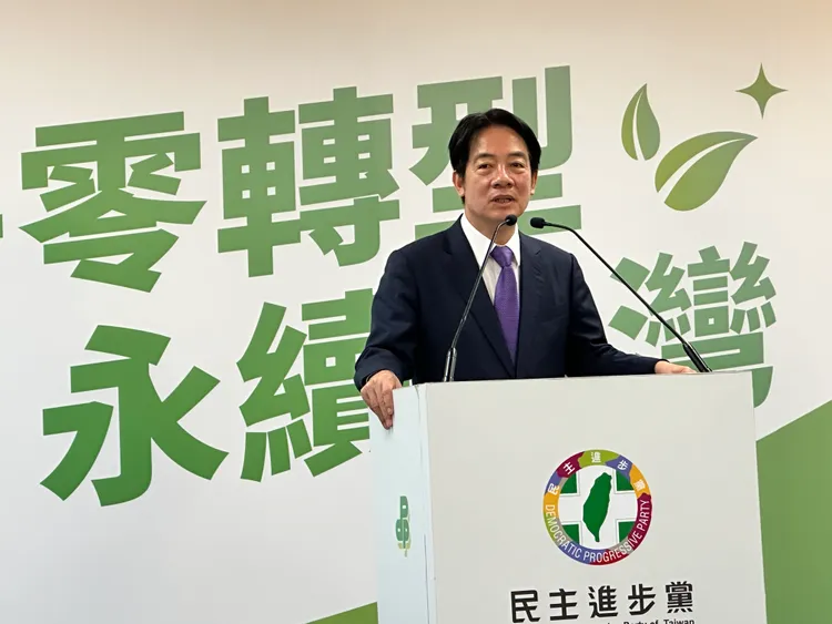 賴清德19日於政策發表會後接受媒體提問。潘袁詩羽攝