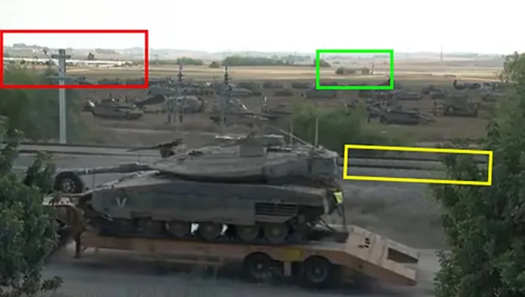 《日經》根據路透社拍攝的照片，把畫面中的鐵軌、建築物和樹木，比對最新衛星圖像，確認該車輛所在位置。路透社