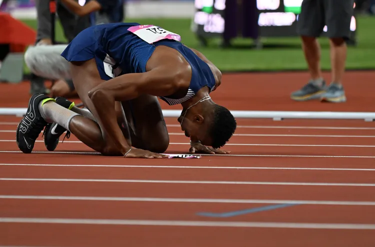 科威特雅各布對於奪金充滿驚喜。新華社