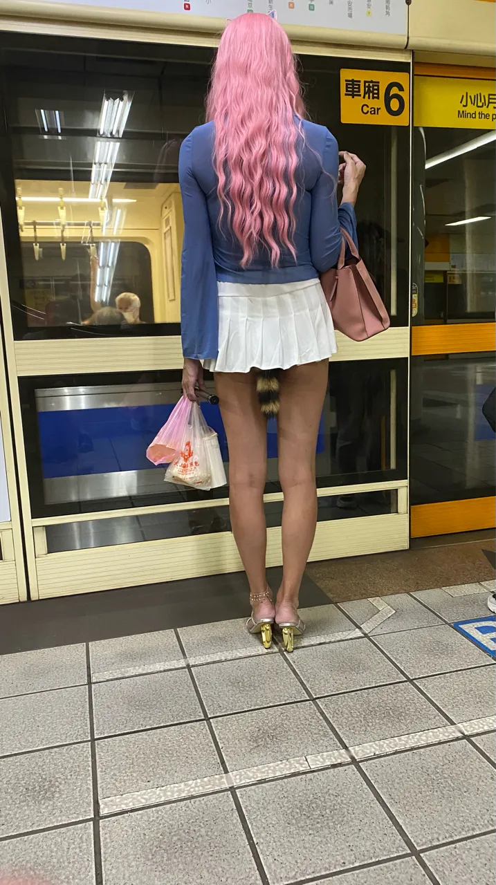 「粉紅狐狸」照在網路引起討論。翻攝自爆廢公社二館