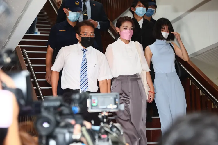 高虹安出庭後未受訪。彭欣偉攝