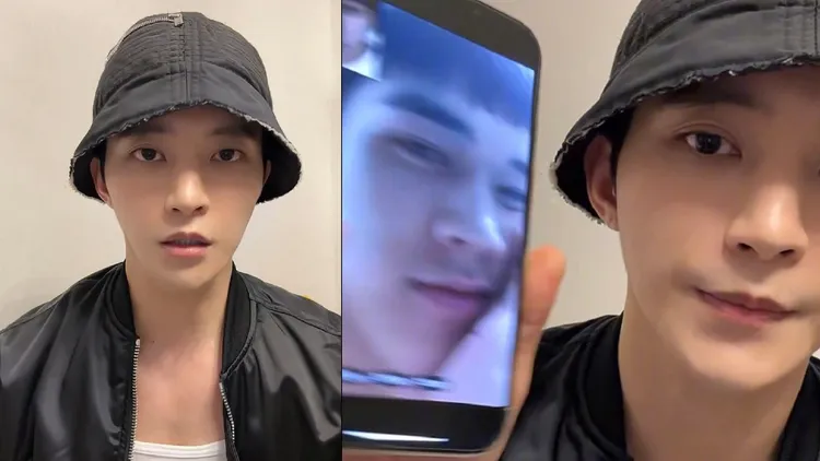 吳楚一直播時宣稱有可以證明他和陳牧馳關係的影片。翻攝吳楚一微博