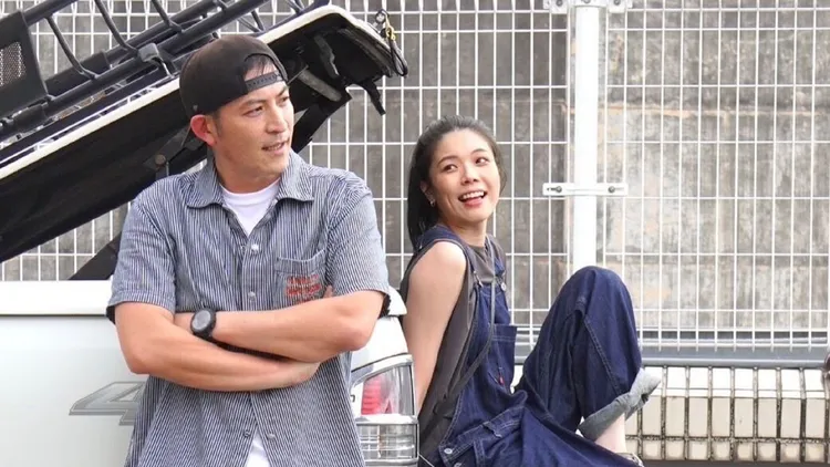 趙駿亞（左）和秦于婷曾合體拍廣告。趙駿亞提供
