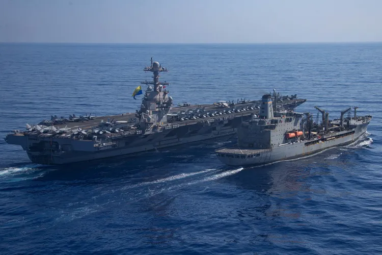 美國航空母艦福特號打擊群已在地中海東部海域。路透社