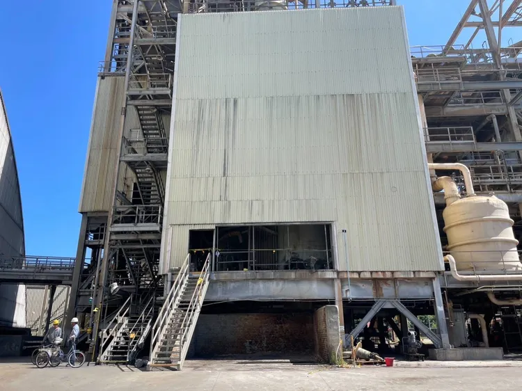 反應爐拆除釀意外。大園警分局提供