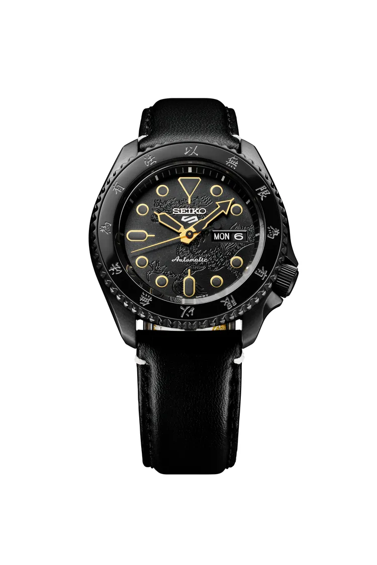 Seiko 5 Sports李小龍限量聯名錶款SRPK39K1，1萬6000元。品牌提供