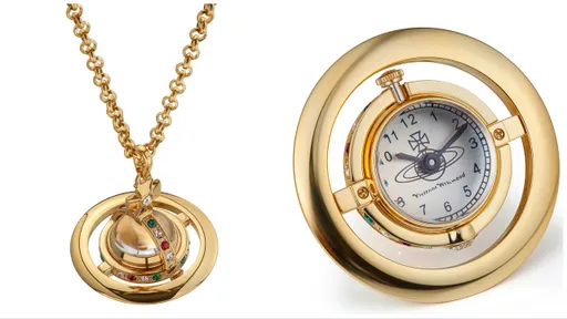 Vivienne Westwood再现经典　土星钟表项链披水晶外衣重出江湖